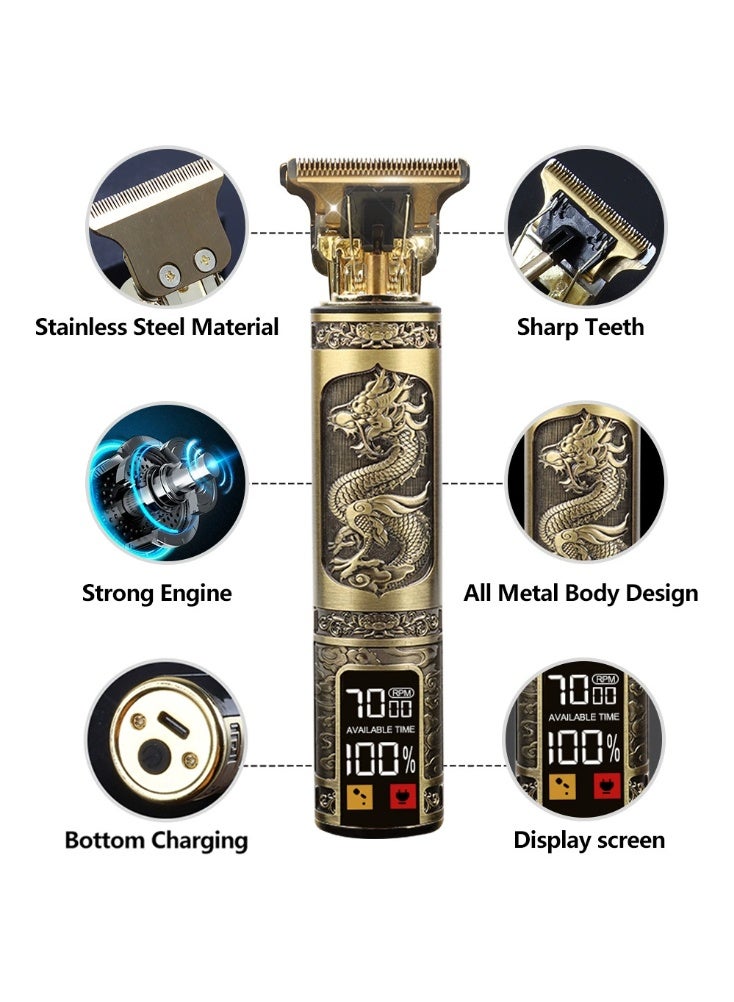 Professional Hair And Beard Clipper With High Capacity Li-ion Battery And Fast Charging, 6 Separate Comb Attachments and 1 Protection Cap | LED Display, Perfect for Home and Saloon - Image 4